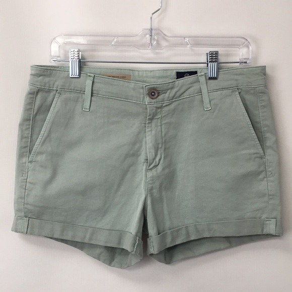 AG Adriano Goldschmied The Tristan Short Size 28R Tailored Style Light Green EUC - Picture 3 of 11